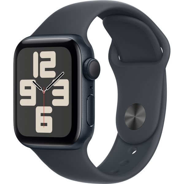 Apple Watch Series SE 2024 44mm Midnight Aluminum Case with Midnight Sport Band M/L